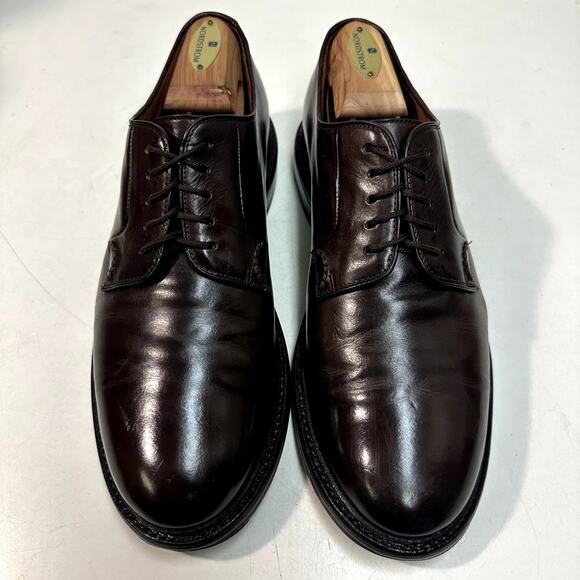 NEW HEELS Grant Stone x J. Crew Ludlow Derby Dark Brown VGUC Bench Made 9.5 D - Picture 3 of 14